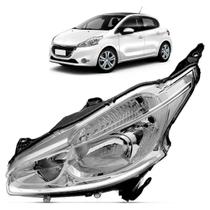 Farol Peugeot 208 2012 A 2016 Manual Cromado S/led