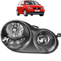 Farol Polo Hatch e Sedan 2003 2004 2005 2006 Máscara Negra