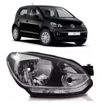 Farol Preto Filete Cromado VW UP 2014 2015 2016 Direito