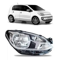 Farol Preto Filete Cromado VW UP 2017 18 a 2020 2021 Direito
