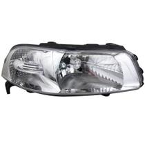 Farol Principal Cromado Foco Simples com Carcaça Preta Gol Parati Saveiro Versão G3 99 até 2005