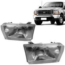 Farol Principal Cromado para Ford F250, F350 e F4000 (1999-2005)