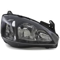 Farol Principal Máscara Negra Lado Direito Montana 2008 até 2010 Corsa Hatch e Sedan 2008 até 2012
