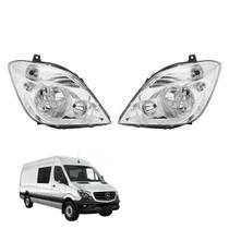 Farol Principal Sprinter com Auxiliar Neblina Eletrico 2012 a 2016 H7/H1 - Nino