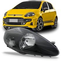 Farol Punto 2007 a 2012 Elétrico Máscara Negra Soquete Oval Farol Punto 2007 a 2012 Elétrico Máscara Negra Soquete Oval