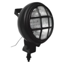 Farol Redondo 157Mm Com Grade Trator Cas e articulado com alca carcaca refletor e grade em aco lente difusa de vidro lampada H1 Farol Redondo 157Mm Com Grade Trator Cas e articulado com alca carcaca refletor e grade em aco lente difusa de vidro lampada H1