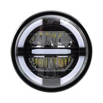 Farol Redondo LED De 7,5 Polegadas Para Motocicleta Com Luz Alta E Baixa, Olho De Anjo DRL Para Farol Redondo LED De 7,5 Polegadas Para Motocicleta Com Luz Alta E Baixa, Olho De Anjo DRL Para