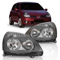 Farol Renault Clio 2003 2004 2005 2006 2007 2008 2009 2010 Mascara Cinza