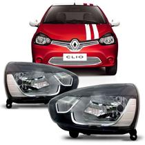 Farol Renault Clio 2013 A 2017 Máscara Negra Farol Renault Clio 2013 A 2017 Máscara Negra