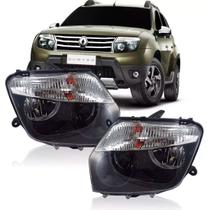 Farol renault duster 2010 2011 2012 2013 2014 máscara negra Farol renault duster 2010 2011 2012 2013 2014 máscara negra
