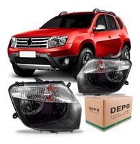 Farol Renault Duster / 2010 A 2015 Lado Direito (Passageiro) Fumê