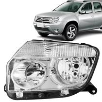 Farol Renault Duster 2012 2013 2014 2015 Cromado - AMS AUTO