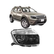 Farol Renault Duster 2012 a 2015 Fume Direito Farol Renault Duster 2012 a 2015 Fume Direito
