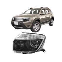 Farol Renault Duster 2012 a 2015 Fume Esquerdo Farol Renault Duster 2012 a 2015 Fume Esquerdo