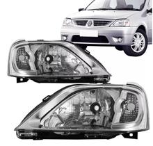 Farol Renault Logan 07 08 09 10 Máscara Cromada Lado Direito Passageiro Marca TYC Farol Renault Logan 07 08 09 10 Máscara Cromada Lado Direito Passageiro Marca TYC