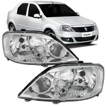 Farol Renault Logan 2011 2012 2013 Cromado Farol Renault Logan 2011 2012 2013 Cromado