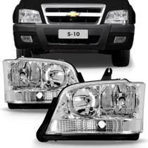 Farol s10 2004 2005 2006 2007 cristal Lado direito Farol s10 2004 2005 2006 2007 cristal Lado direito