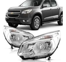 Farol S10 2012 2013 2014 2015 2016 Cromado Sem Projetor