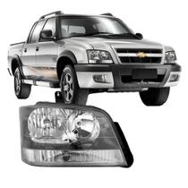 Farol S10 Blazer Pitbull 2001/2011 Mascara Cinza Direito