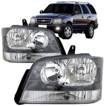Farol S10 Blazer Pitbull 2006 2007 2008 2009 2010 2011 2012 Máscara Cinza