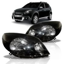 Farol Sandero 2011 2012 2013 2014 Mascara Negra