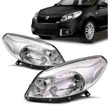 Farol Sandero 2012 2013 2014 Cristal Renault