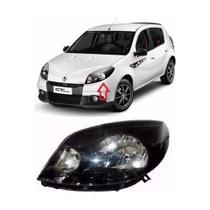 Farol Sandero Stepway Mascara Preta 2012 2013 2014 Direito Farol Sandero Stepway Mascara Preta 2012 2013 2014 Direito