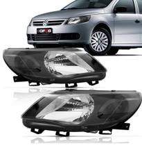 Farol Saveiro Voyage Gol G5 Foco Simples Máscara Negra