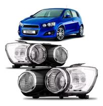 Farol sonic 2012 2013 2014 aro cromado pisca cromado