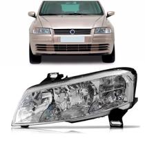 Farol Stilo 2001 2002 2003 2004 2005 06 2007 Moldura Cromada Sem Auxiliar Elétrico com Plug Quadrado