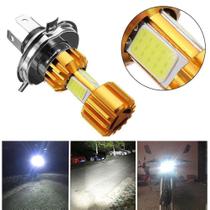 Farol Super Led Branco H4 3d Motocicleta Carro 6500k 12v