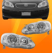 Farol Toyota Corolla 2003 2004 2005 2006 2007 Cromado Farol Toyota Corolla 2003 2004 2005 2006 2007 Cromado