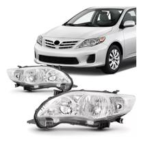 Farol Toyota Corolla 2012 até 2014 Cromado Foco Duplo Esquerdo