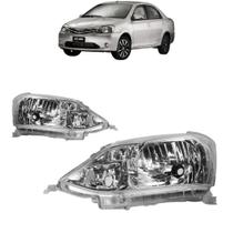 Farol toyota etios 2013 a 2018 direito cromado