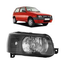 Farol Uno 2004 ate 2013 Mascara Negra Lado Direito BapImports