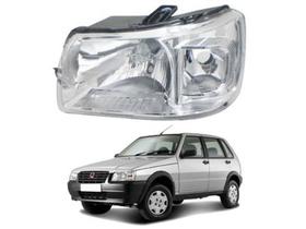 Farol Uno Fiorino 2004 a 2013 Máscara Cromada Lado Esquerdo Farol Uno Fiorino 2004 a 2013 Máscara Cromada Lado Esquerdo