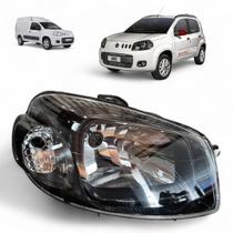 Farol Uno Vivace Fiorino 2011 a 2021 Mascara Negra Direito Farol Uno Vivace Fiorino 2011 a 2021 Mascara Negra Direito
