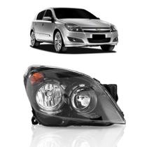 Farol vectra 2009 a 2012 máscara negra lente lisa