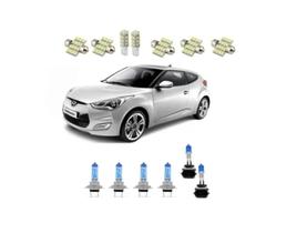 Farol Veloster Completo Kit Led Super Branca