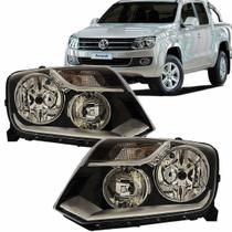 Farol Volkswagen Amarok 2012 2013 Máscara Negra Farol Volkswagen Amarok 2012 2013 Máscara Negra