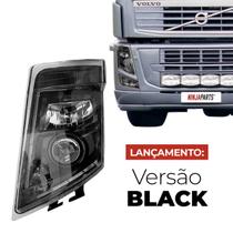 Farol Volvo Fh13 Máscara Negra Com Drl Le 2009 A 2013 Ld Le