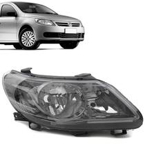 Farol voyage gol g5 2009 até 2012 ld duplo moldura cromo usa lâmpada h7 e h1
