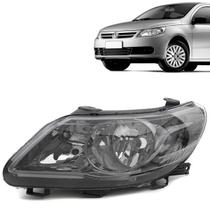 Farol voyage gol g5 2009 até 2012 le duplo moldura cromo usa lâmpada h7 e h1