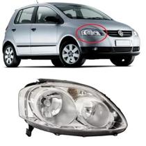 Farol Vw Fox 07/11 FOCO DUPLO/MÁSCARA CROMADA LADO DIREITO