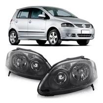 Farol vw fox crossfox spacefox 2008 até 2010 mascara negra esquerdo