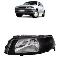 Farol VW Gol G3 1999 2000 2001 2002 2003 2004 2005 Máscara Negra Simples Lado Esquerdo