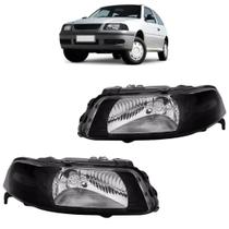 Farol VW Gol G3 1999 2000 2001 2002 2003 2004 2005 Máscara Negra Simples Par