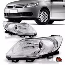 Farol Vw Gol Gv Foco Simples/Máscara Cromada