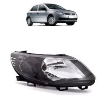 Farol VW Gol Saveiro Voyage 2009 2010 2011 2012 Máscara Negra Simples Lado Direito