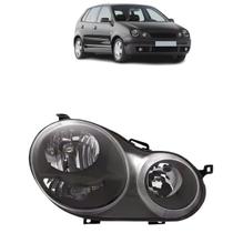 Farol Vw Polo 2003 2004 2005 2006 Máscara Negra Lado Direto